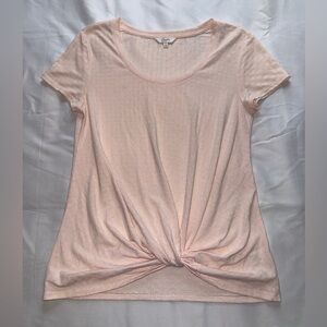 Candie's Light Pink Twist Front Tee Size Medium